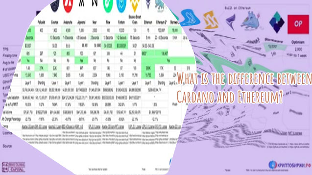 Difference between cardano and ethereum